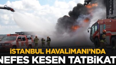 İstanbul Havalimanı'nda nefes kesen tatbikat