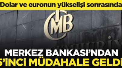 Merkez Bankası'ndan dövize 5'inci kez müdahale!