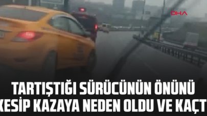 Küçükçekmece'de tartıştığı sürücünün önünü kesip kazaya neden oldu