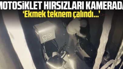 Beylikdüzü'nde motosiklet hırsızları güvenlik kamerasında