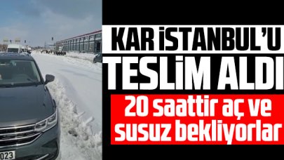 Hadımköy-Beylikdüzü yolunda 20 saattir aç susuz bekliyorlar