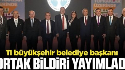 11 büyükşehir belediye başkanından ortak bildiri