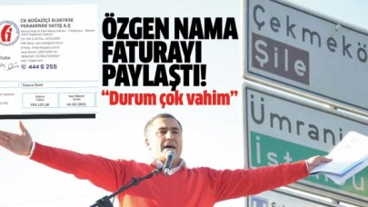 Faturayı paylaştı!