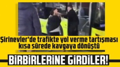 Şirinevler'de otomobil sürücüsüyle İETT şoförünün yol kavgası