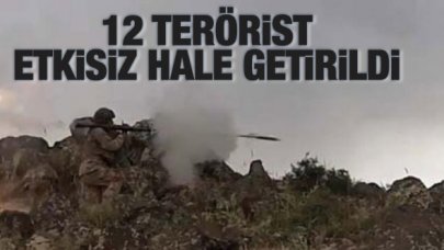 12 terörist  etkisiz hale getirildi
