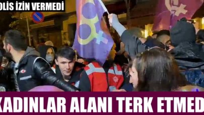 Feminist gece yürüyüşünde gerginlik