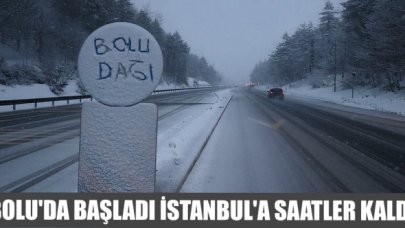 Bolu'da kar başladı, İstanbul'a da saatler kaldı