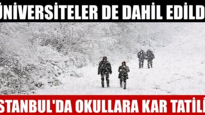 İstanbul’da okullara kar tatili!