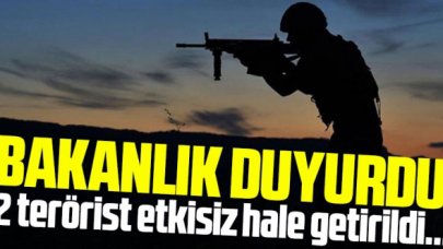 MSB: Saldırı hazırlığındaki 2 PKK/YPG'li terörist etkisiz hale getirildi