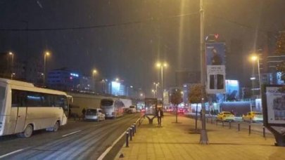 İstanbul'da kar başladı