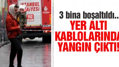 Şişli'de yer altı kabloları yandı, rögar patladı! 3 bina boşaltıldı