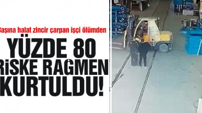 İş yerinde başına halat zincir çarpan işçi, yüzde 80 ölüm riskine rağmen hayata tutundu
