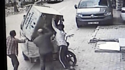 Avcılar’da çöp konteynerini böyle çaldılar