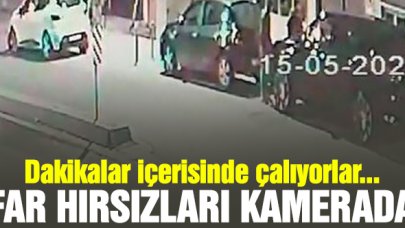 Far hırsızları kamerada