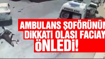 Sarıyer'de ambulans şoförünün dikkati olası faciayı önledi