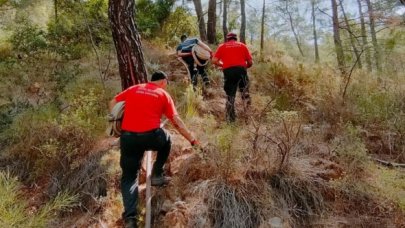 Kartal yangınla mücadele etti