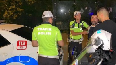 Alkollü sürücü basına tepki gösterdi