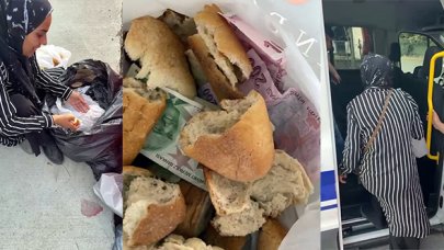 Dilencilerin yeni oyunu! Ekmeklerin arasından 2 bin 400 TL çıktı