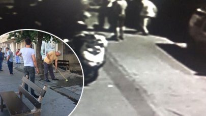 Bankta otururken kurşunların hedefi oldu