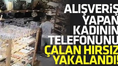 Bakırköy'de alışveriş yapan kadının telefonunu çalan hırsız yakalandı