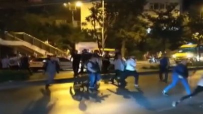 Esenyurt’ta düğün konvoyundaki kaza sonrası kavga kamerada