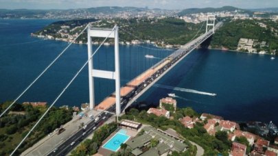 Fatih Sultan Mehmet Köprüsünde asfaltlama çalışması