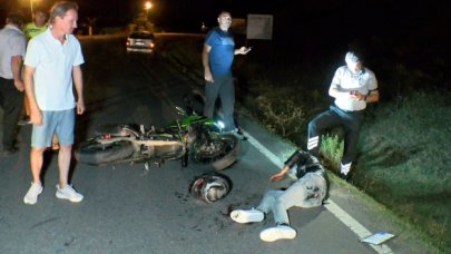 Beykoz'da mandaya çarpan motosikletliye ilk müdahaleyi cerrah Kınoğlu yaptı