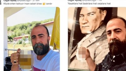 Türkiye Tekel Bayileri Platformu Başkanı Özgür Aybaş'a 'içkili fotoğraf' cezası