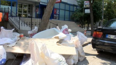 Kolona zarar veren ev sahibi 14 daireli binayı tahliye ettirdi