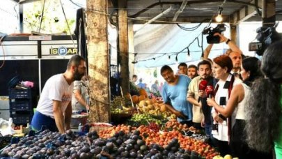 Meral Akşener'den Beşiktaş ve Kağıthane'de esnafa ziyaret