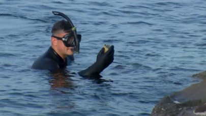 Kartal'da denizdeki el bombasını SAS ekipleri çıkardı