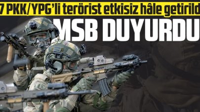 7 PKK/YPG’li terörist etkisiz hâle getirildi