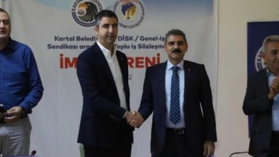 Kartal Belediyesi'nde Toplu İş Sözleşmesi imza töreni düzenledi