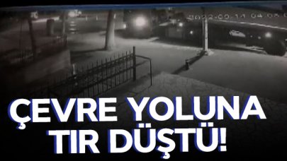 Kadıköy'de çevre yoluna TIR düştü