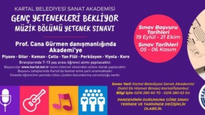 Kartal Belediyesi Sanat Akademisi genç yetenekleri bekliyor