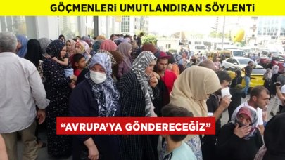 "Göçmenleri Avrupa'ya göndereceğiz" dedi,uzun kuyruklar oluştu