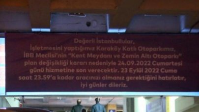 İstanbul’un ilk katlı otoparkı kapatıldı
