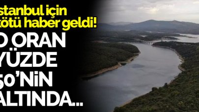 İstanbul barajlarındaki doluluk oranı yüzde 50'nin altına düştü