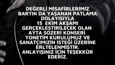 Eser Otel konser programı iptal edildi