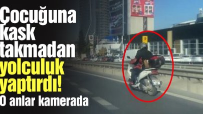 Kasksız yolculuk pes dedirtti