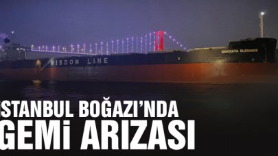 İstanbul Boğazı'nda gemi arızalandı