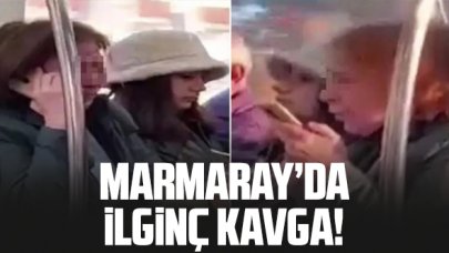 Marmaray'da ilginç kavga!