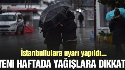 İstanbul'da perşembe ve cuma yağmur var