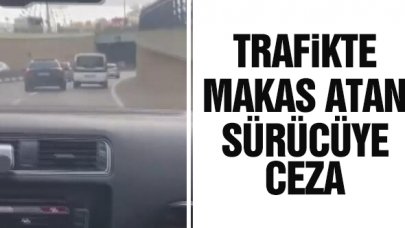 Sarıyer'de makas atan aday sürücüye 2 bin 642 lira ceza