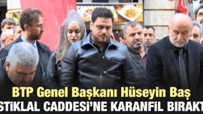 BTP Genel Başkanı Hüseyin Baş patlama noktasına karanfil bıraktı