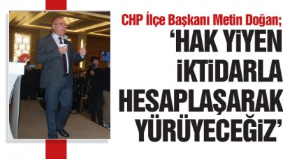 CHP İlçe Başkanı Metin Doğan: Hesaplaşarak yürüyeceğiz!