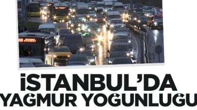 İstanbul trafiğinde yağmur yoğunluğu