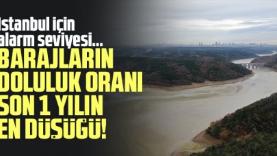 İstanbul'daki barajların doluluk oranları son 1 yılın en düşük seviyesinde
