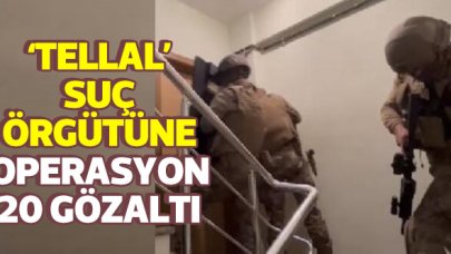 'Tellal' suç örgütüne operasyon: 20 gözaltı
