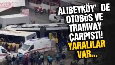 Alibeyköy'de korkunç kaza: İETT otobüsü ile tramvay çarpıştı